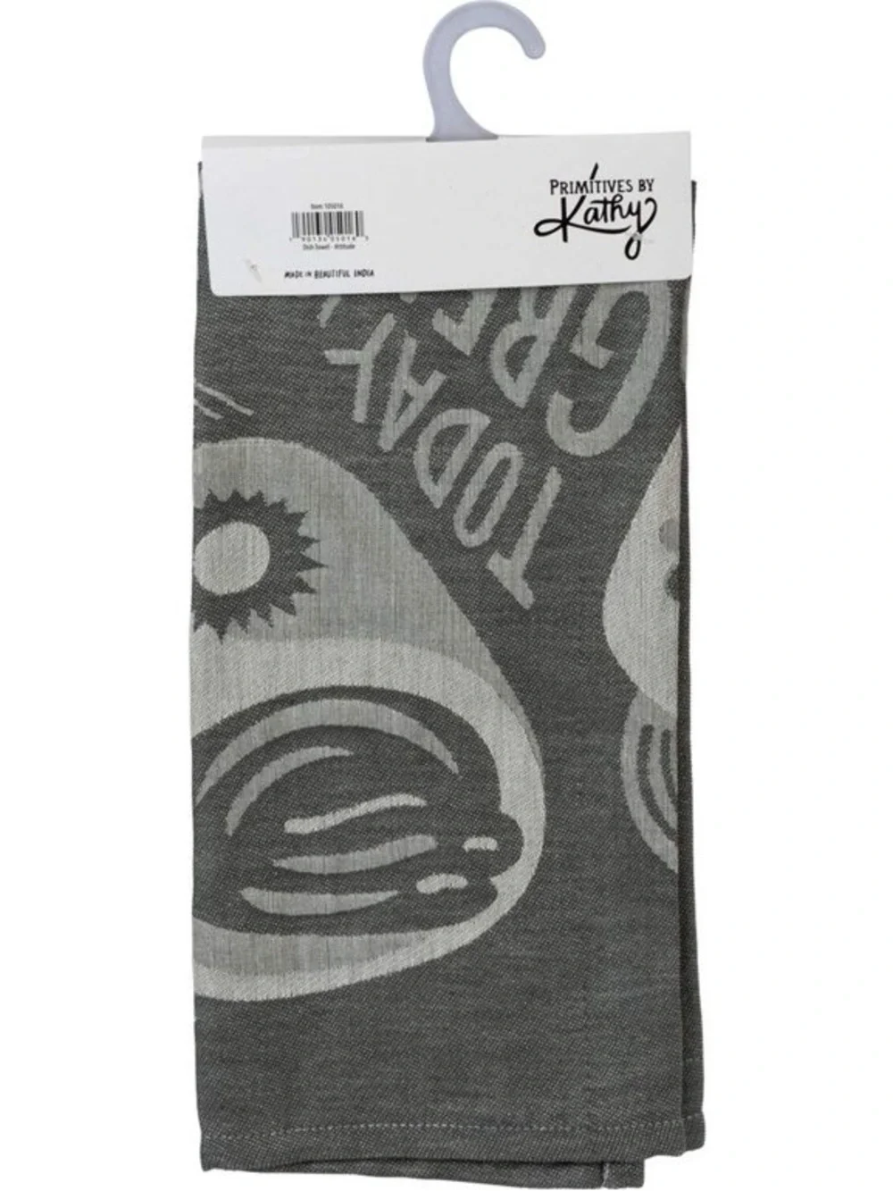 Primitives by Kathy Gray Jacquard 'Coffee Is A Real Kick In The Attitude' Towel